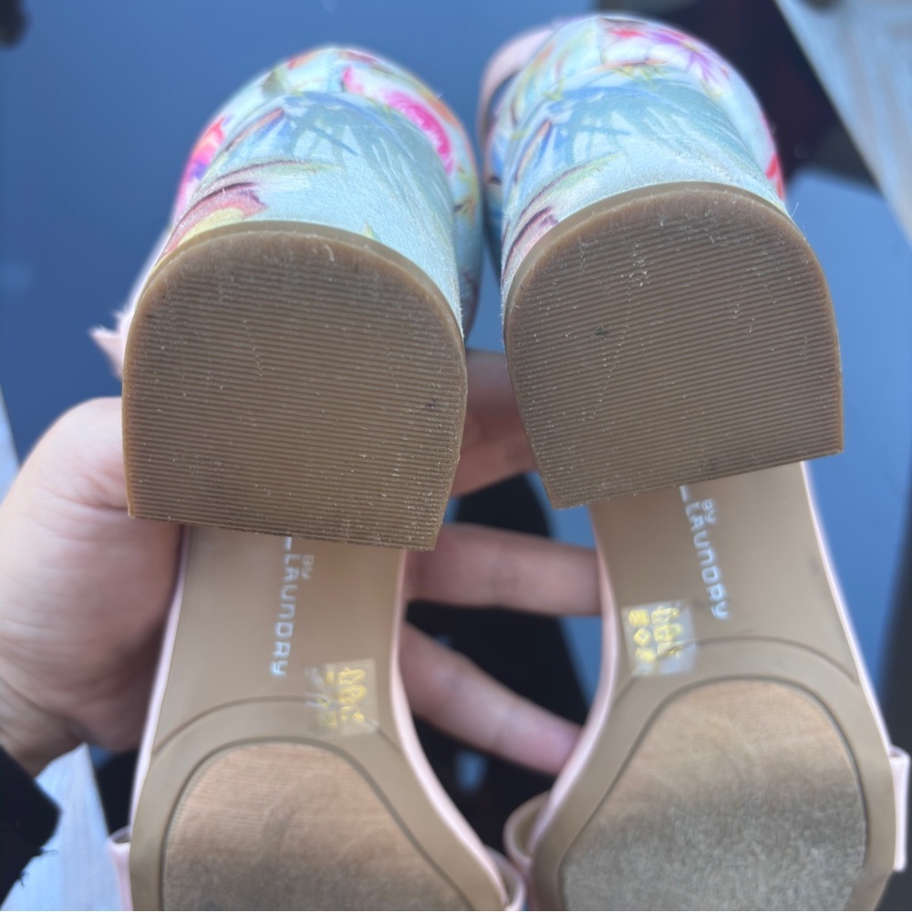 CL by Laundry Pink Floral Block Heels - Picture 6 of 8